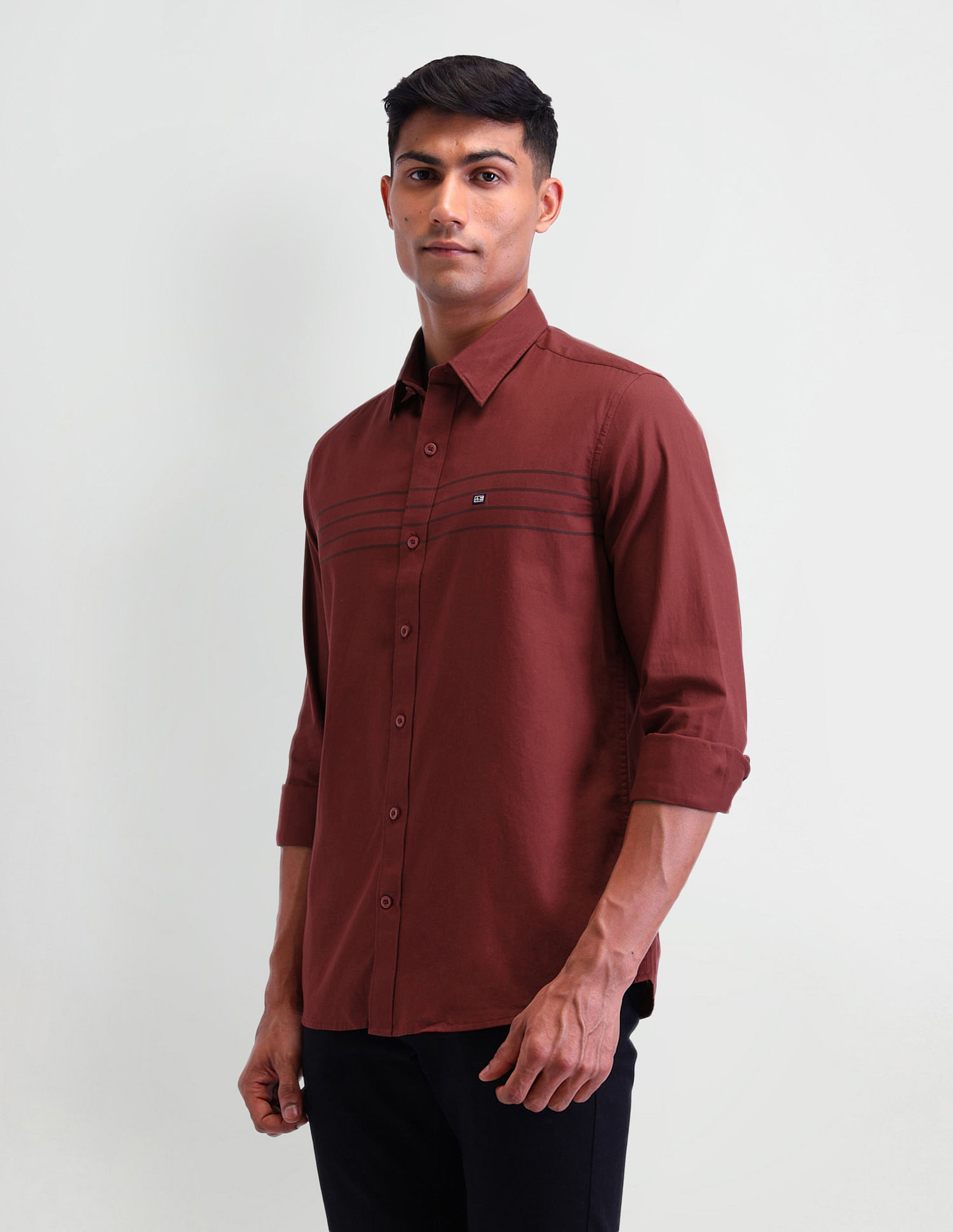 Arrow Sport Horizontal Striped Slim Fit Shirt