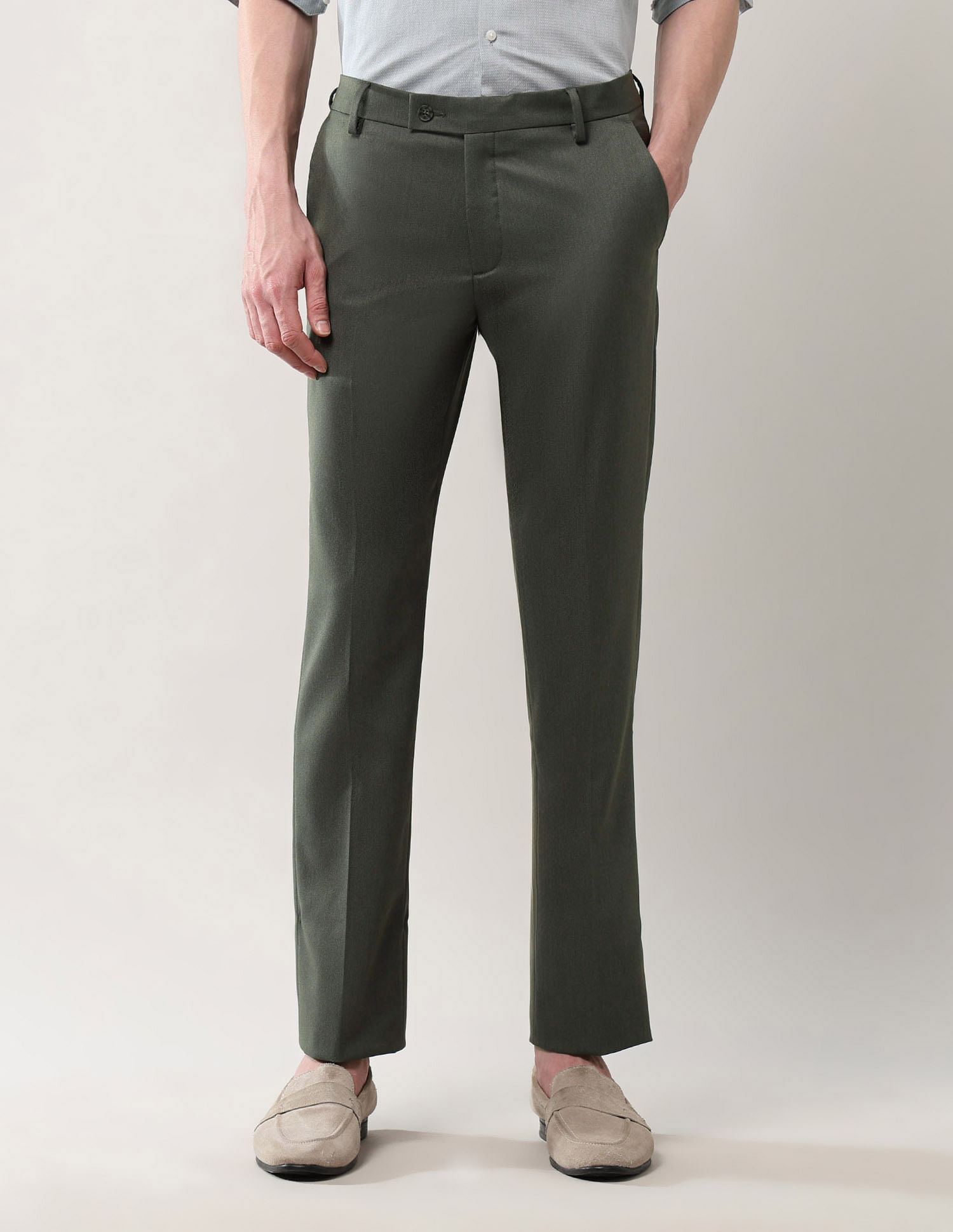 Arrow Solid Dobby Autoflex Trousers