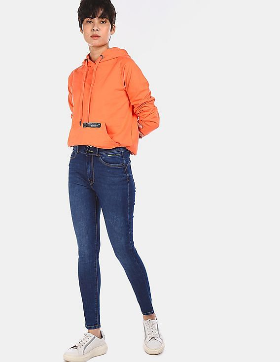 Flying Machine Women High Rise Twiggy Super Skinny Fit F-Light Jeans