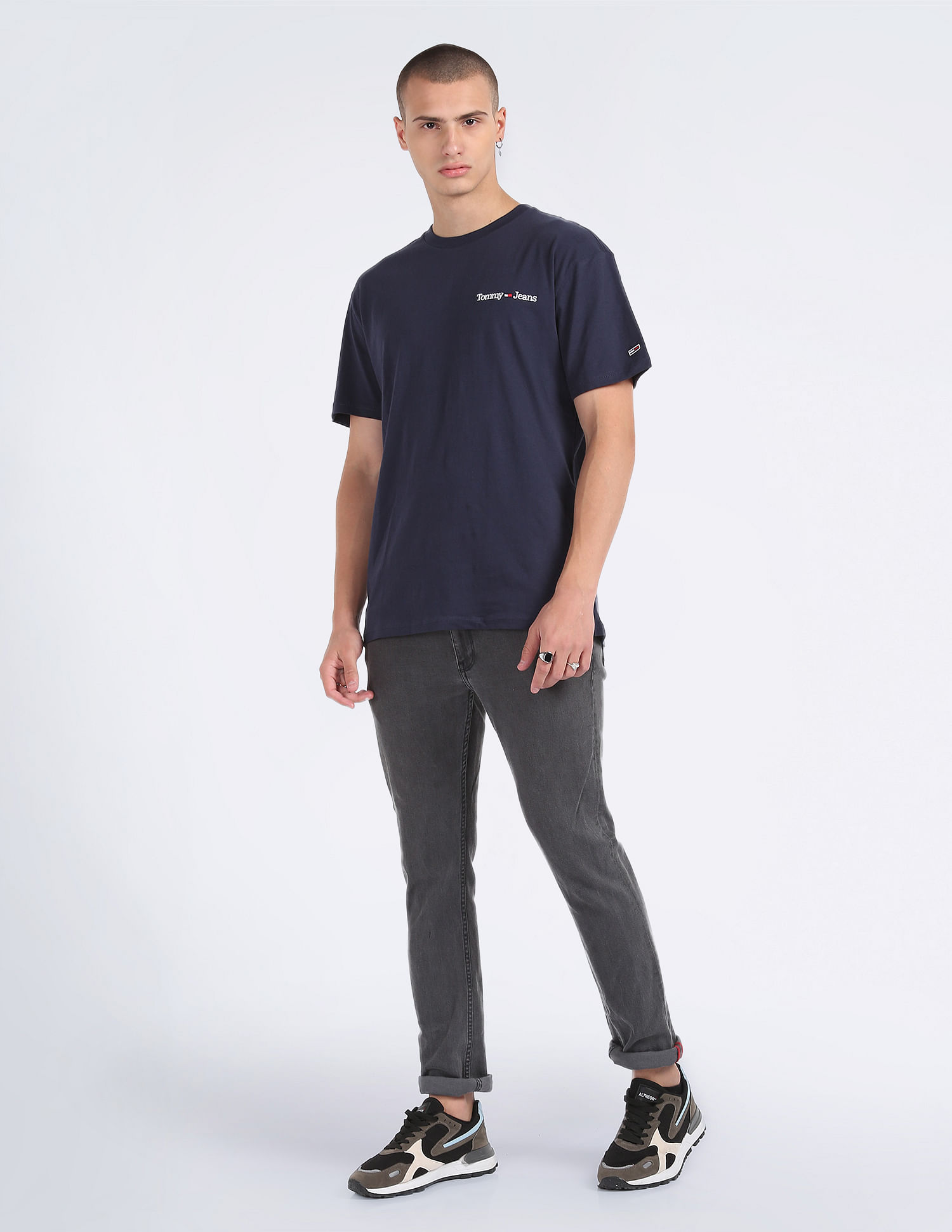 Tommy Hilfiger Transitional Cotton Linear Crew Neck T-Shirt
