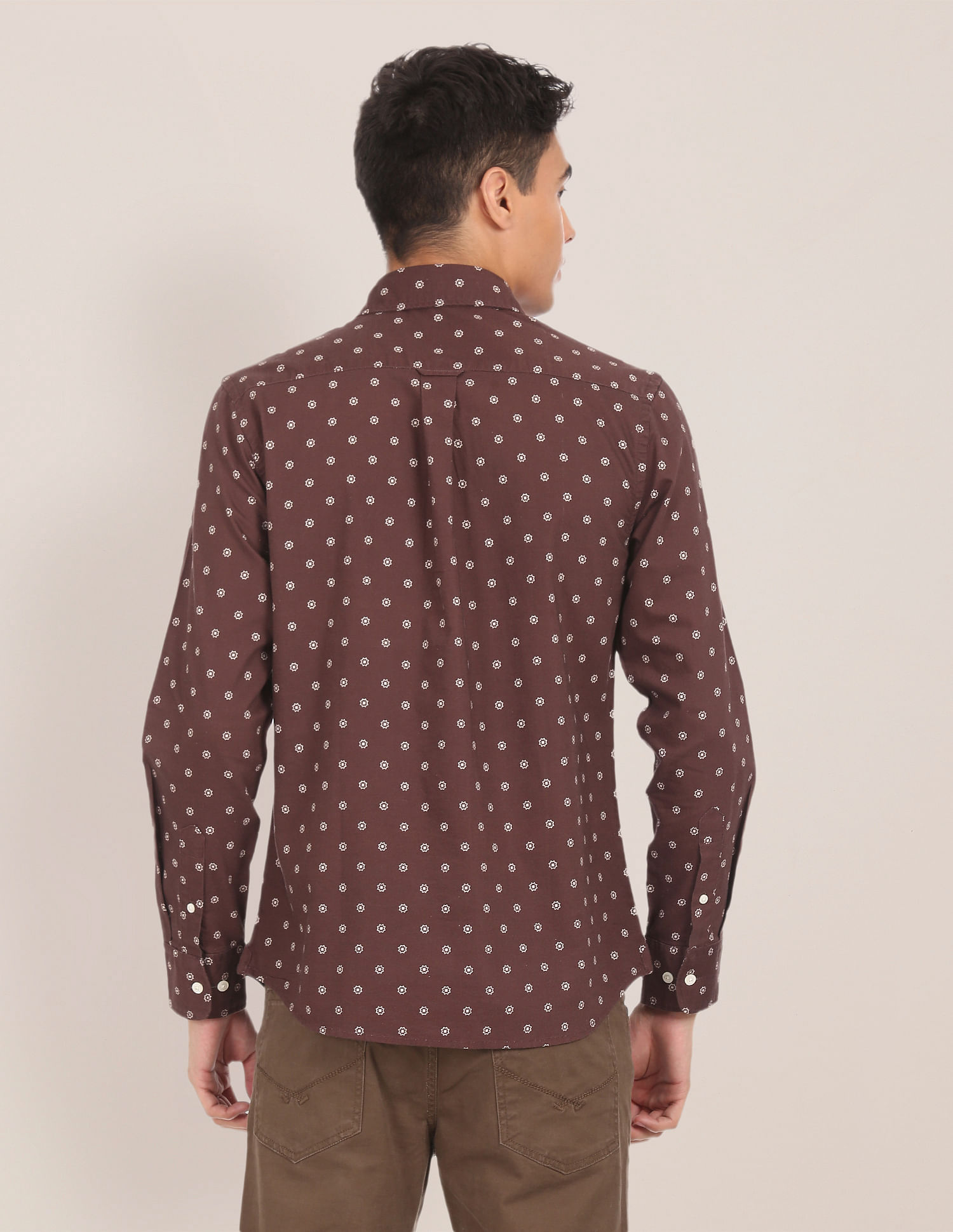 U.S. Polo Assn. Spread Collar Printed Casual Shirt