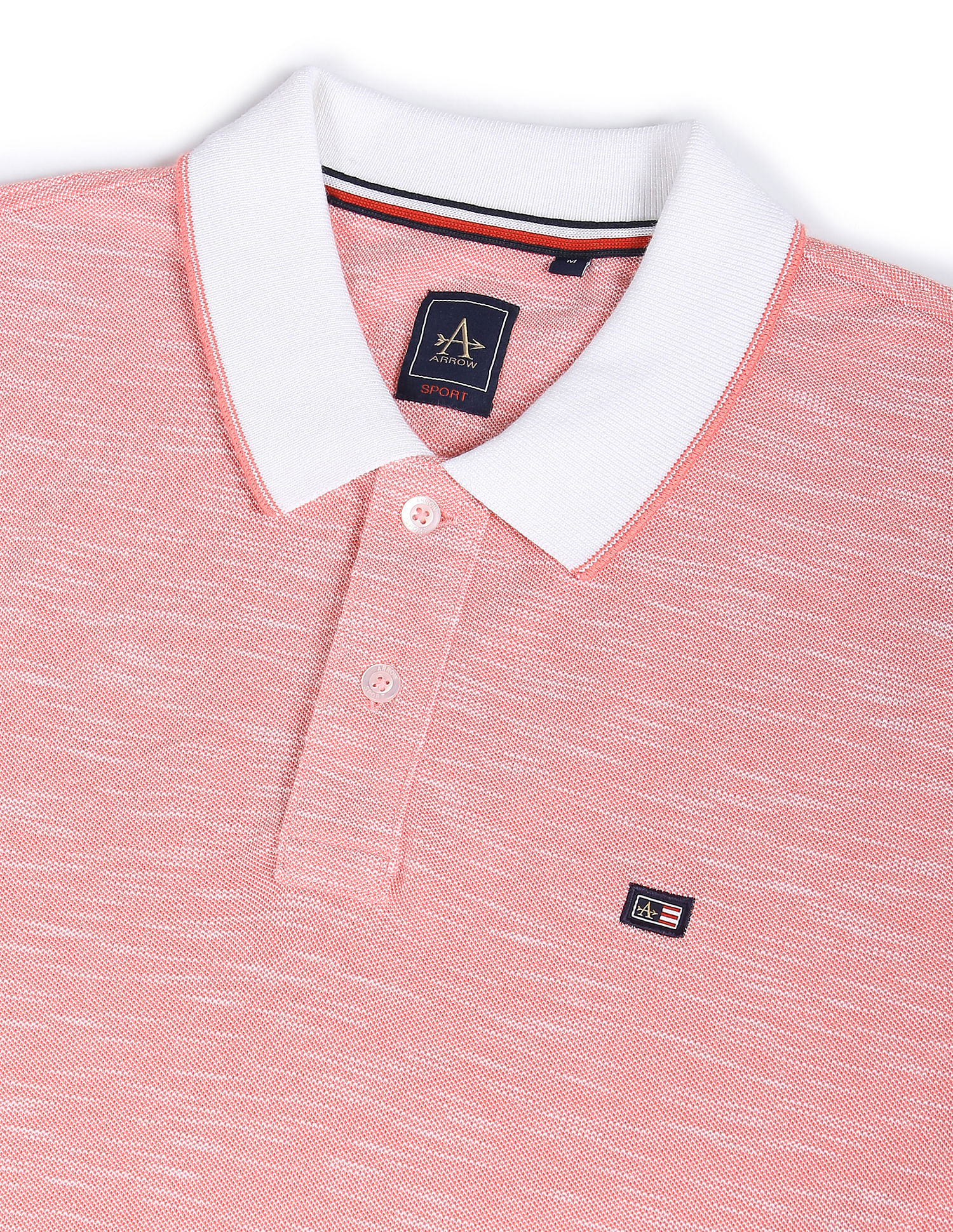 Arrow Sports Contrast Collar Polo Shirt