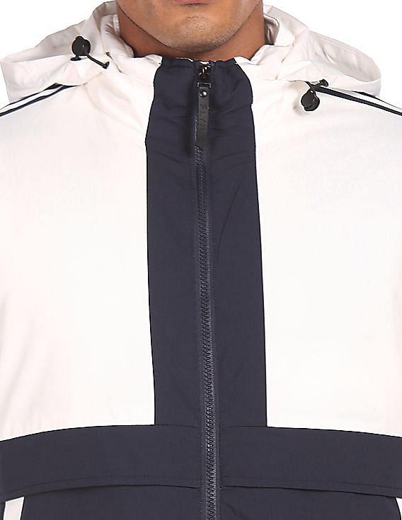 Flying Machine Long Brand Tape Sleeve Hood Jacket