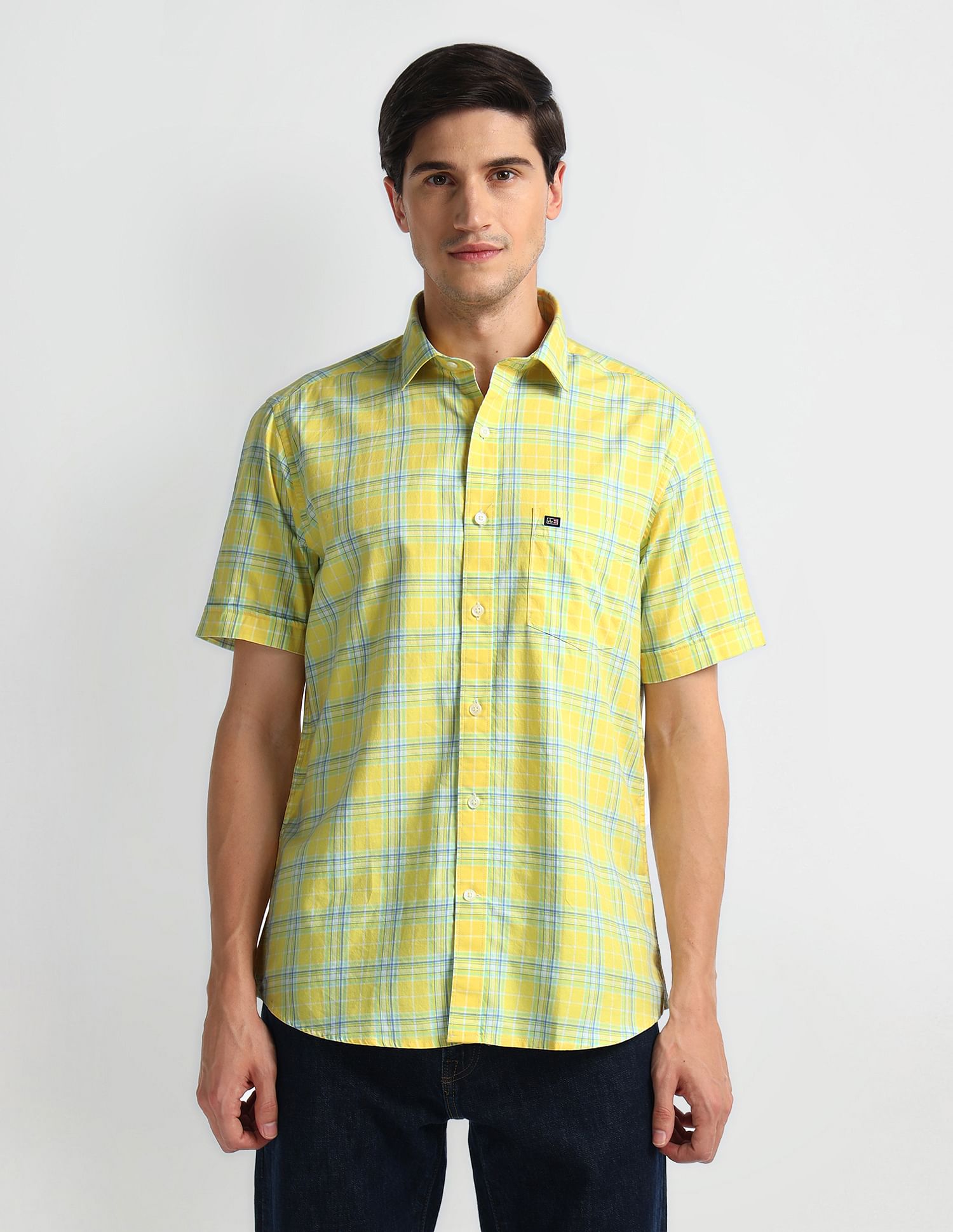 Arrow Sports Tartan Check Cotton Shirt