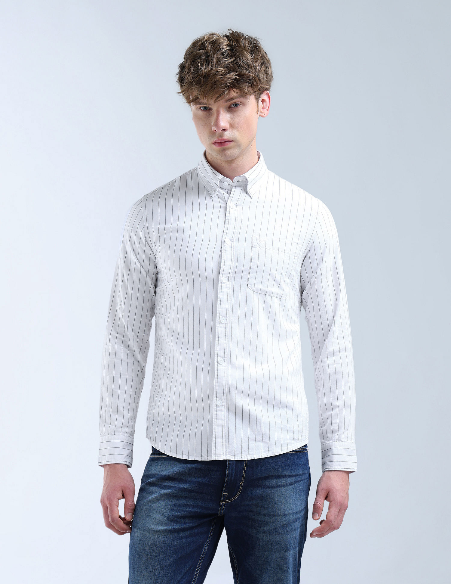 Flying Machine Pure Cotton Oxford Original Shirt