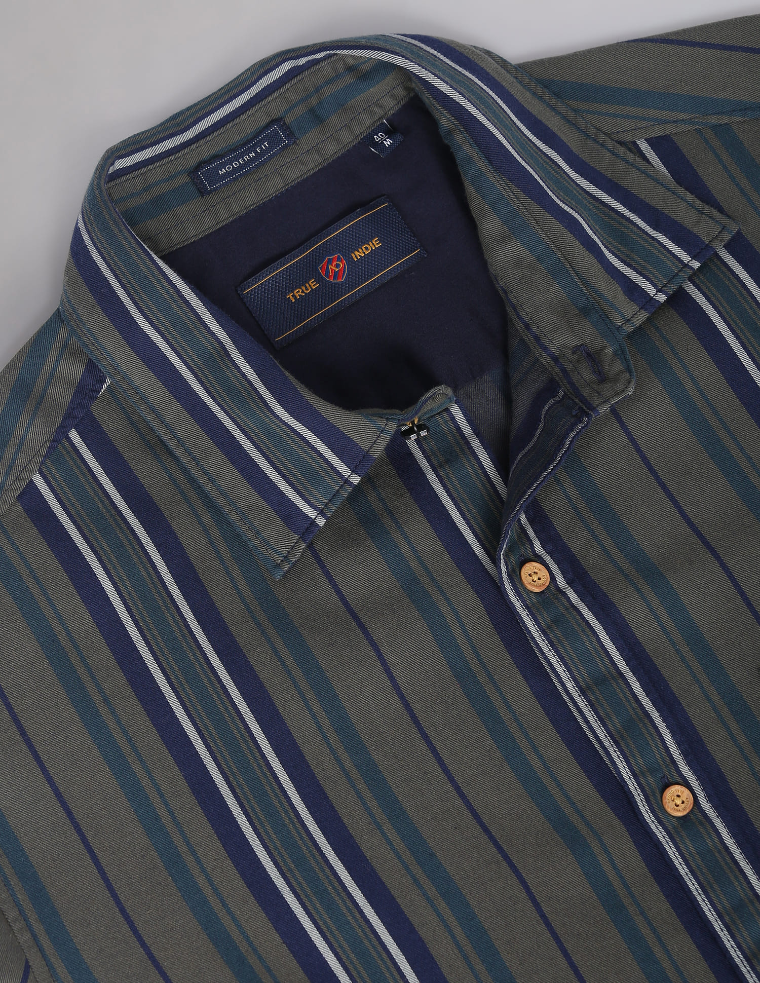 ENFÖLD  stripe shirt Enföld Stripe Shirt | Green | FARFETCH IN