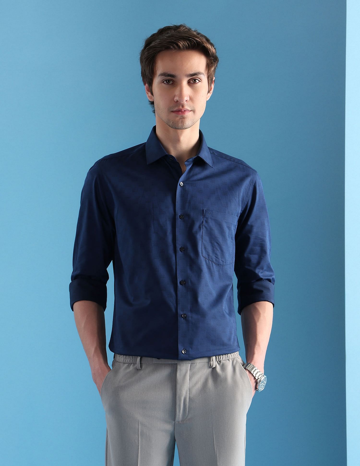 Arrow Manhattan Slim Fit Velocity 5 In 1 Shirt