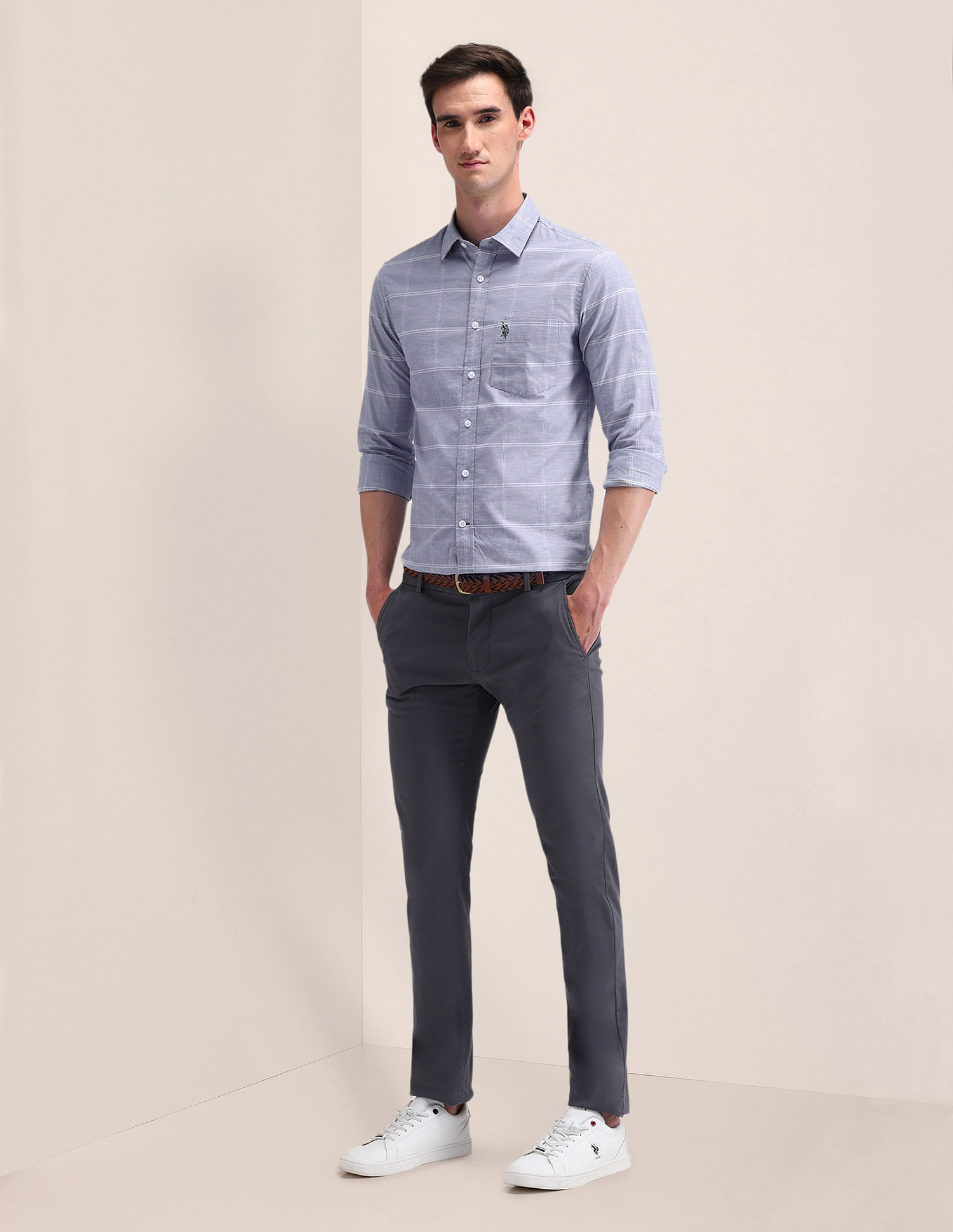 U.S. Polo Assn. Tailored Fit Checked Shirt