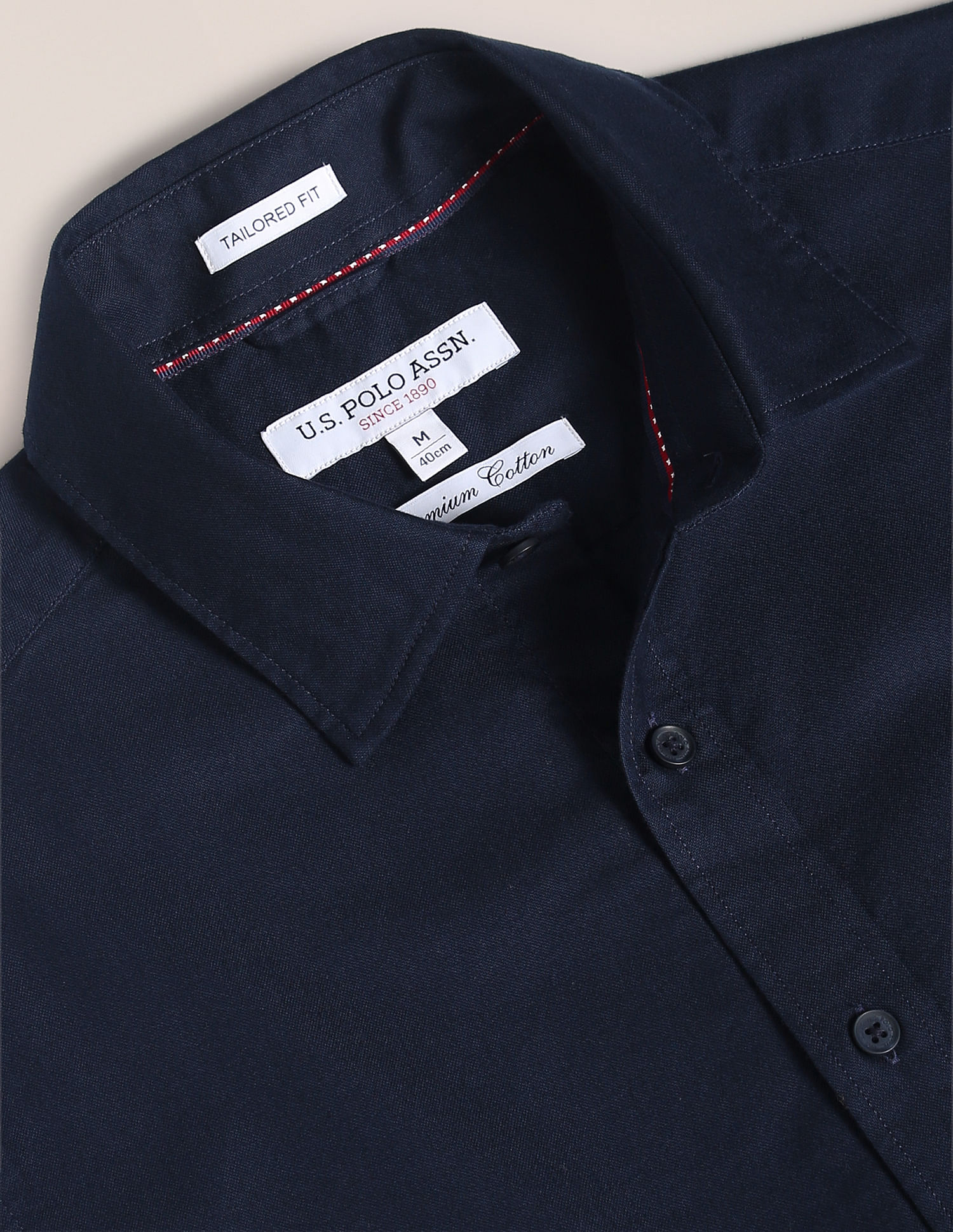 U.S. Polo Assn. Short Sleeve Cotton Solid Casual Shirt