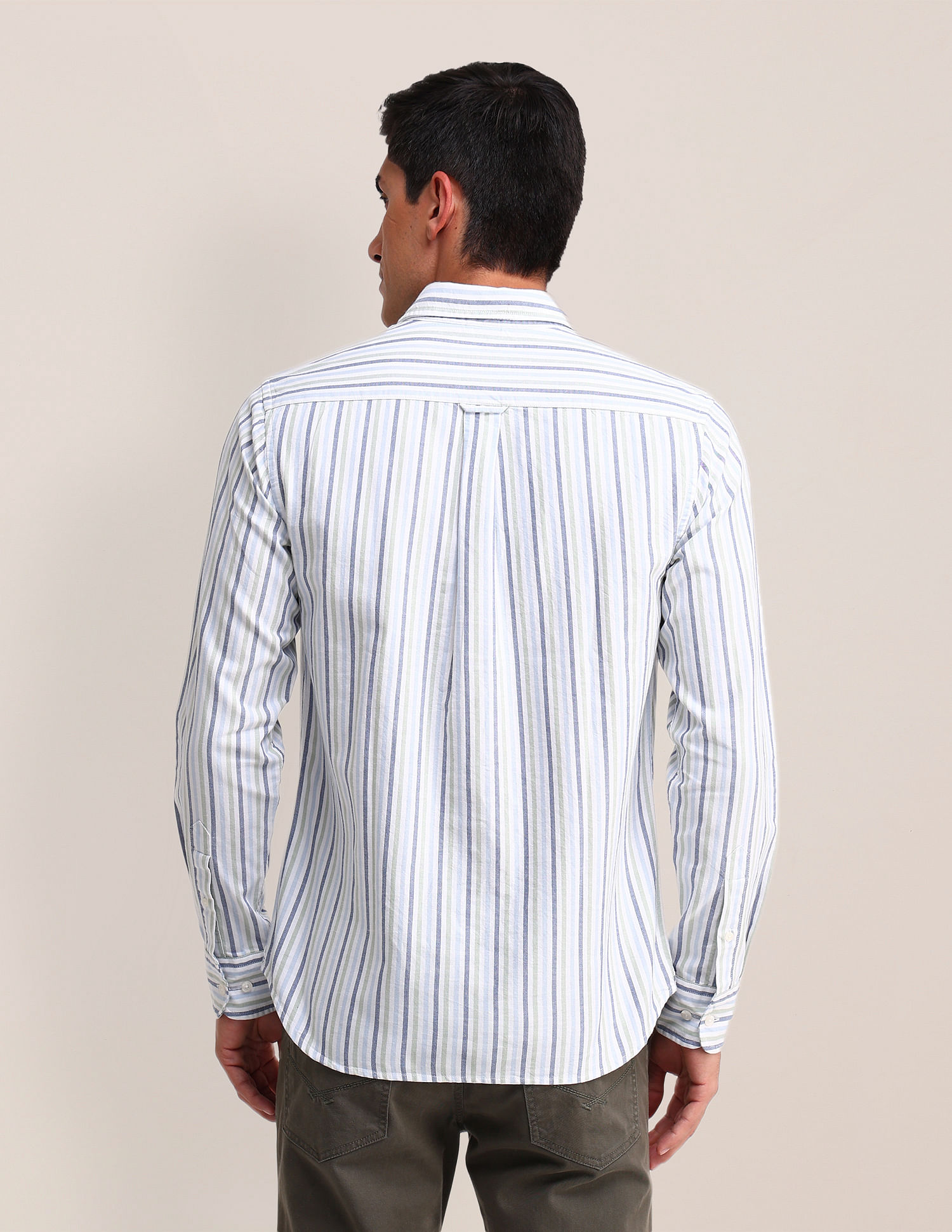 U.S. Polo Assn. Vertical Striped Oxford Shirt