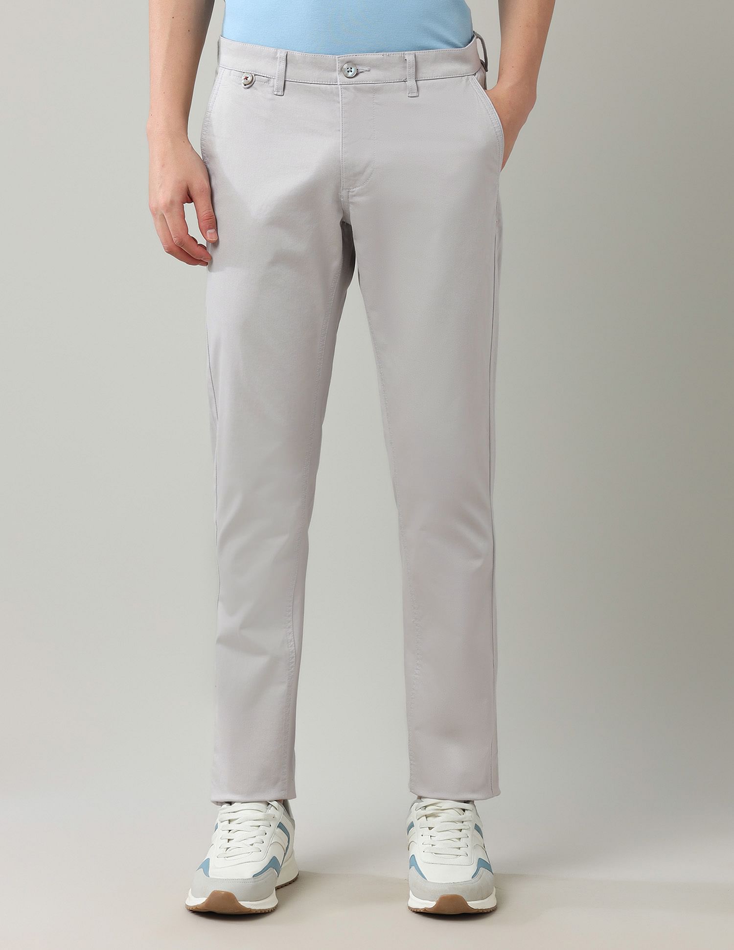 Arrow Sport Solid Slim Fit Trousers