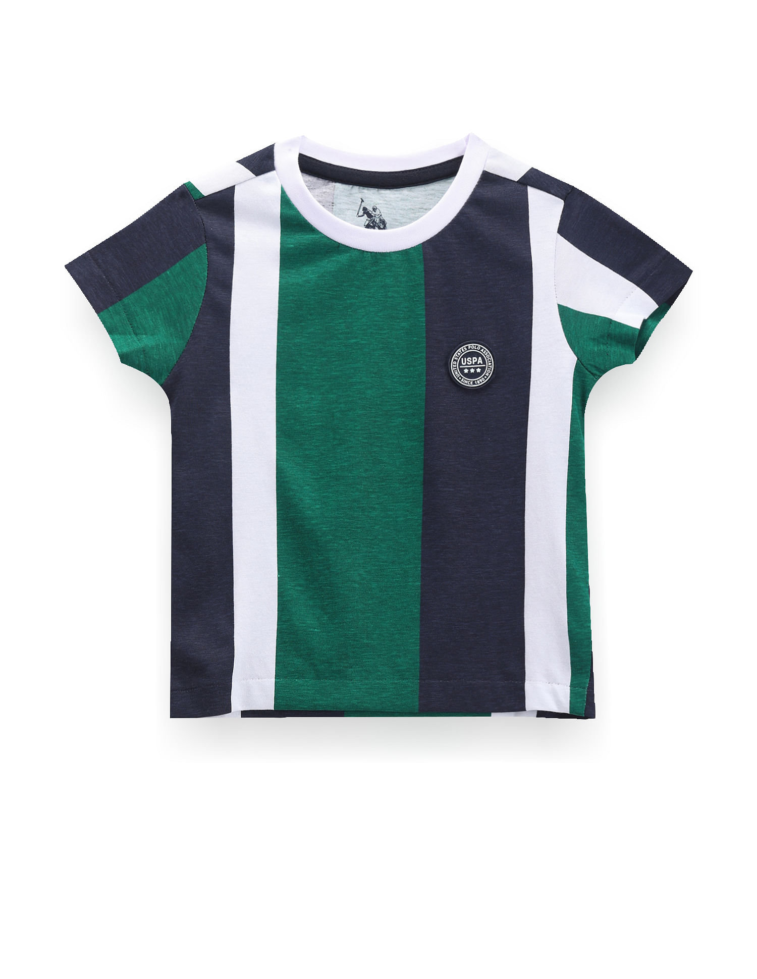 U.S. Polo Assn. Kids Boys Colour Block Cotton T-Shirt