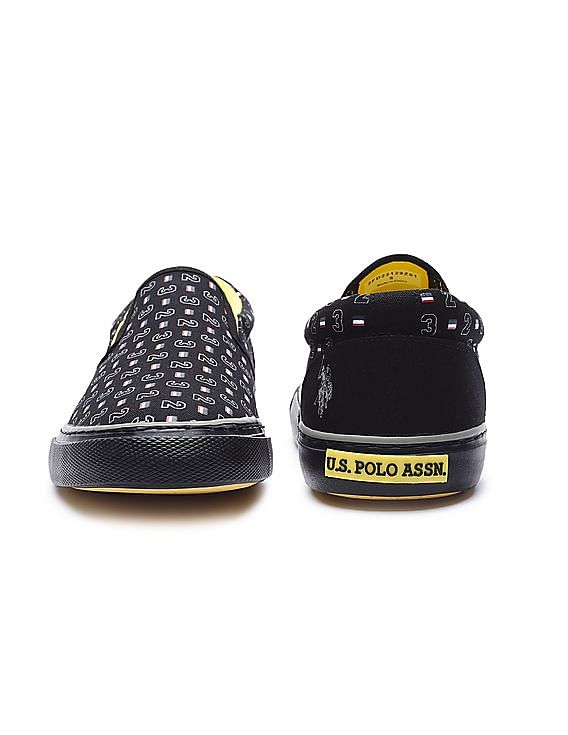 U.S. Polo Assn. Men Brand Print Canvas Ainsley Slip-On Shoes