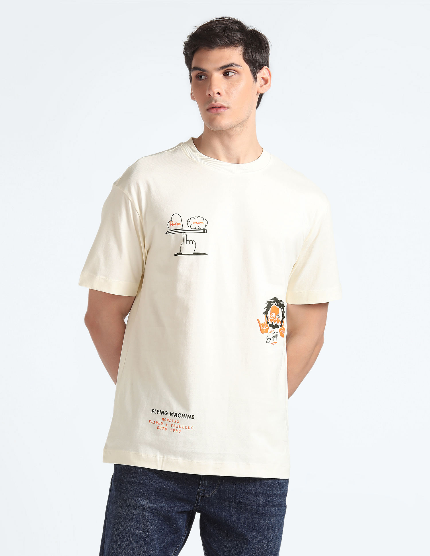 Buy Flying Machine Graphic Oversized T-Shirt - NNNOW.com