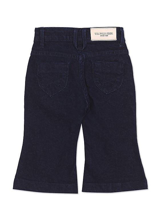 U.S. Polo Assn. Kids Girls Rinsed Bootcut Jeans