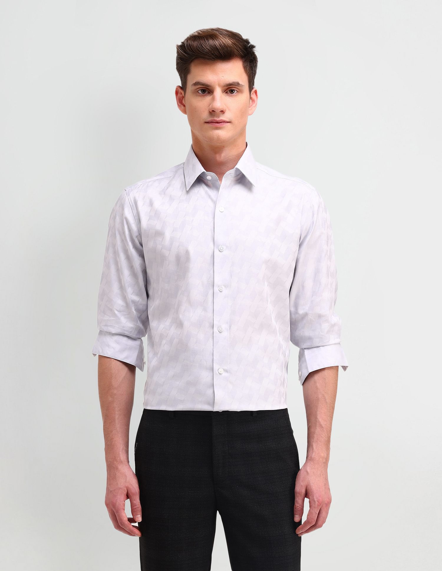 Arrow Newyork Slim Fit Jaquard Shirt