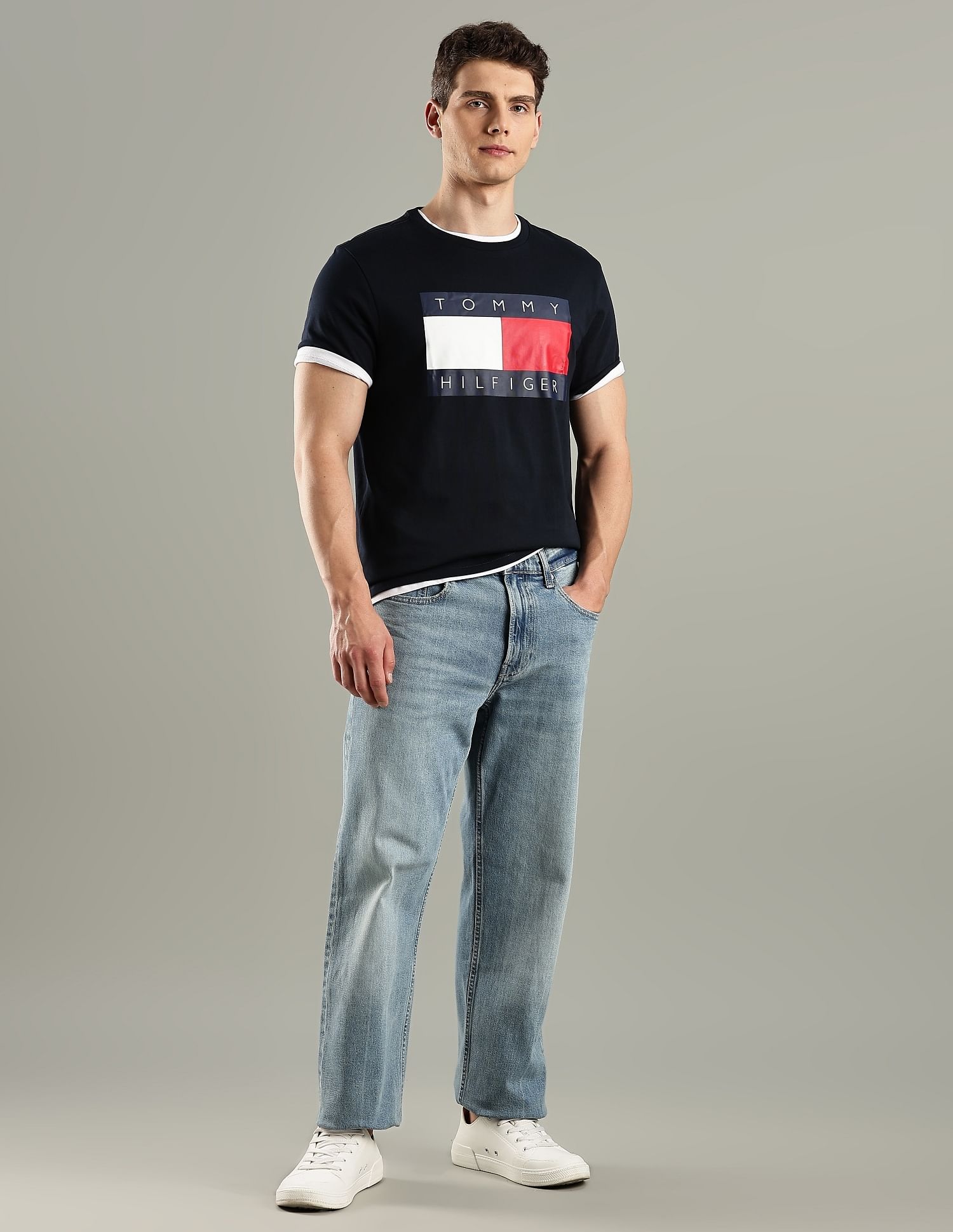 Tommy Hilfiger Logo Regular-Fit Cotton T-Shirt