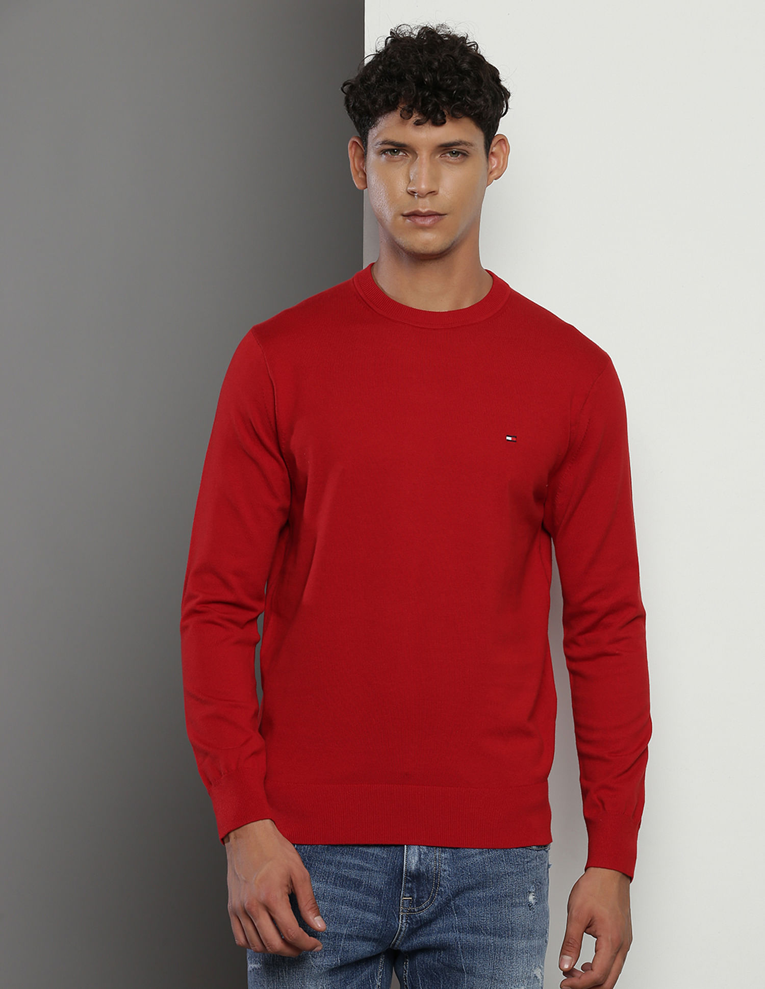 Tommy Hilfiger Crew Neck Solid Sweater