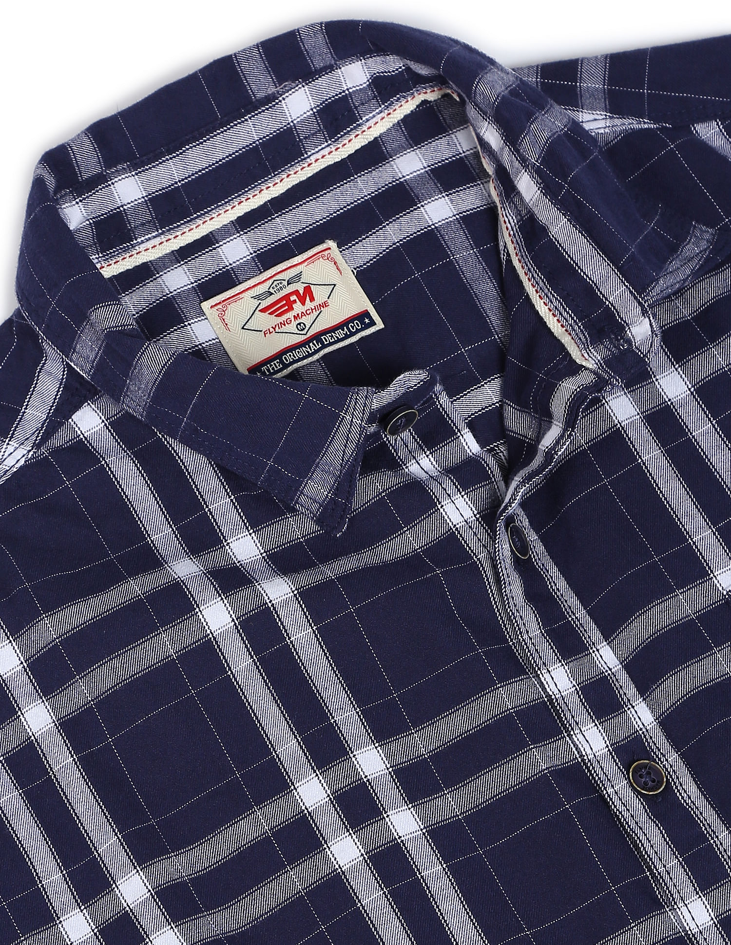 Flying Machine Plaid Check Pure Cotton Shirt