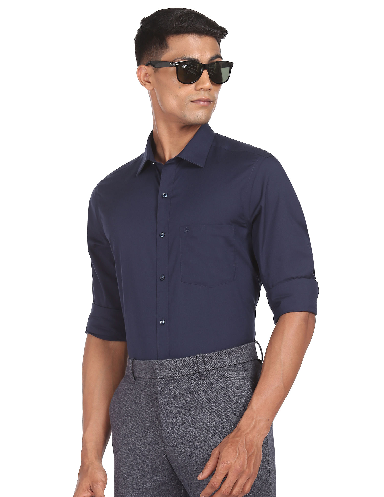 Short-Sleeved Denim Workwear Shirt - Men - Ready-to-Wear