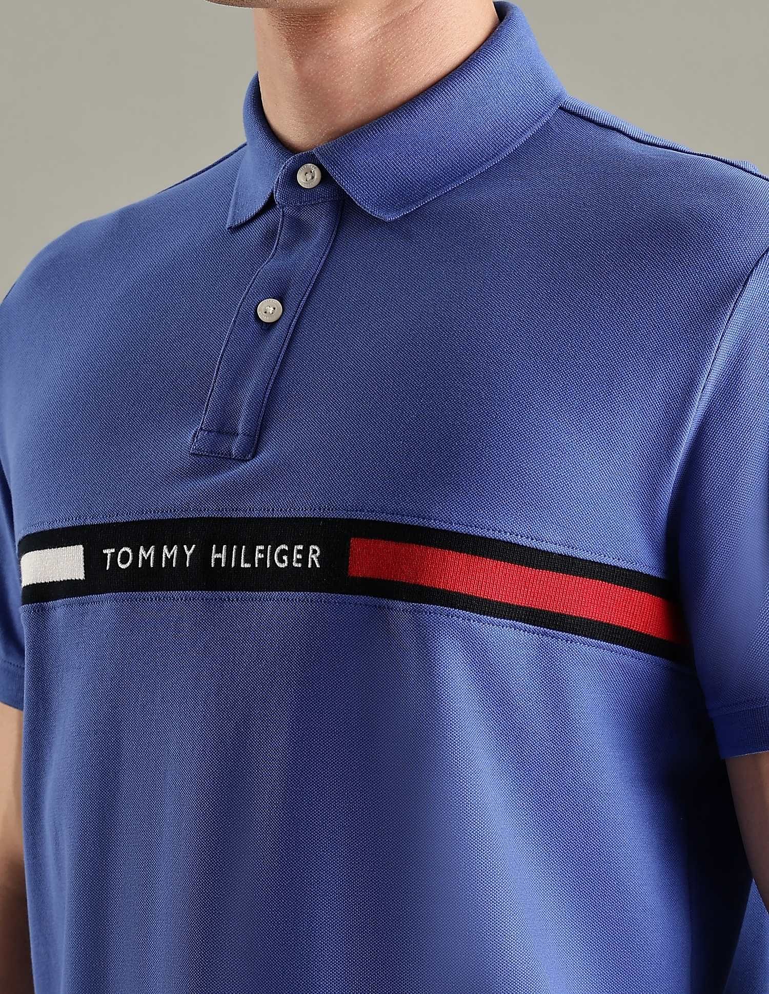 Tommy Hilfiger Logo Regular-Fit Cotton Polo T-Shirt