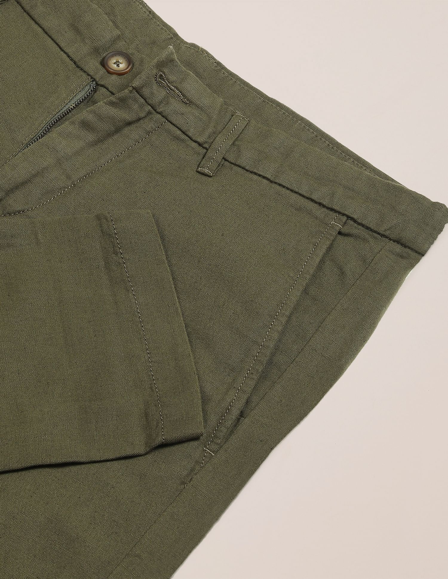 U.S. Polo Assn. Austin Trim Fit Solid Casual Trousers