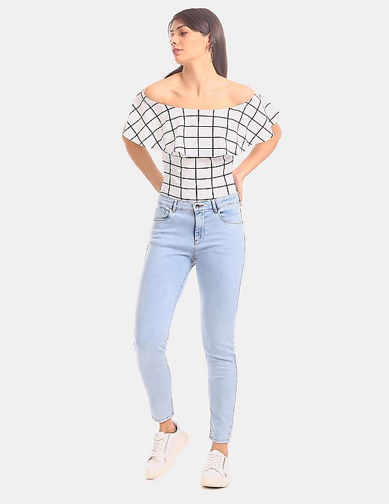 Flying Machine Women Veronica Skinny Fit Stone Wash Jeans