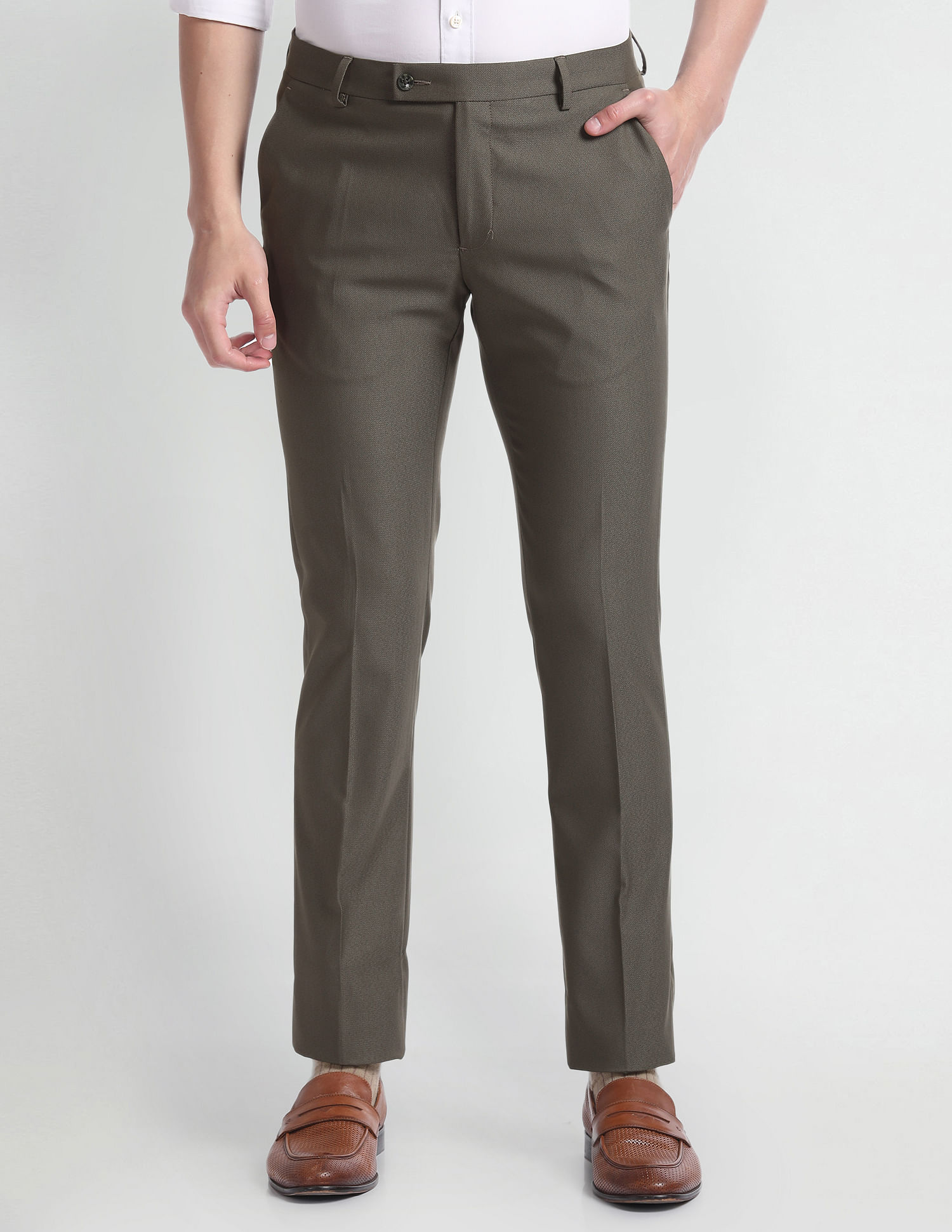 Arrow Slim Fit Smart Flex Trousers