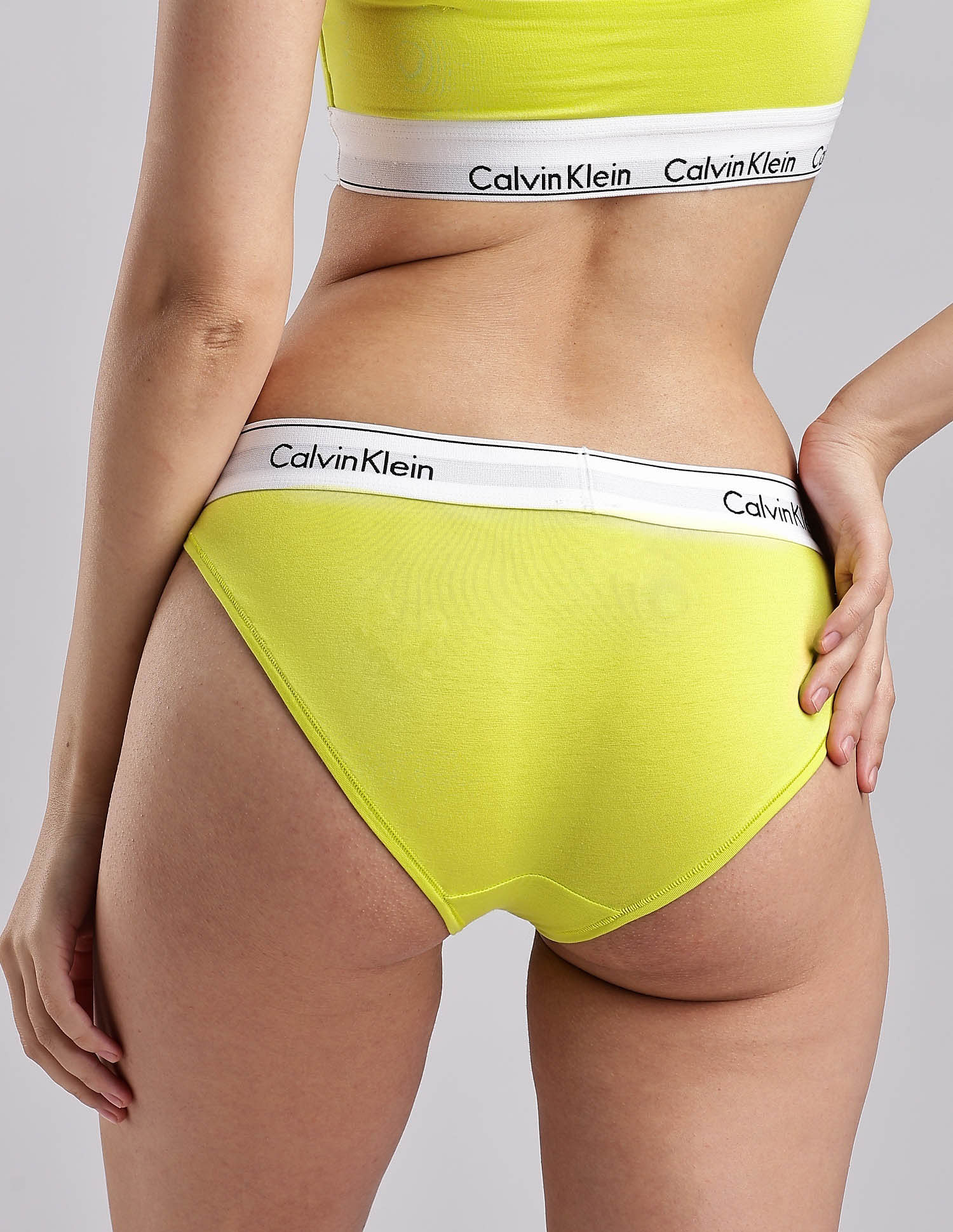 Calvin Klein Underwear Womens Green Solid Panties
