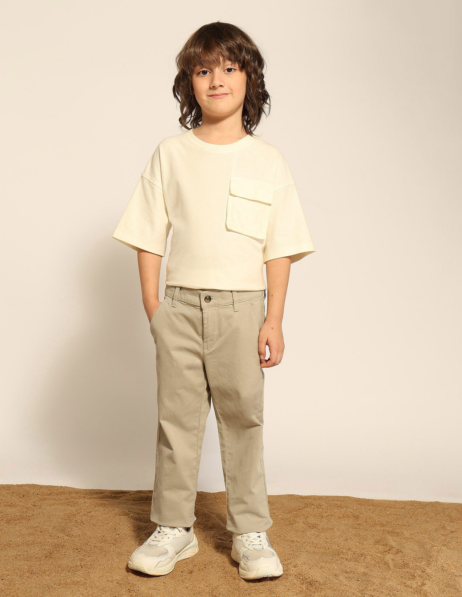 U.S. Polo Assn. Kids Boys Pure Cotton Twill Trousers