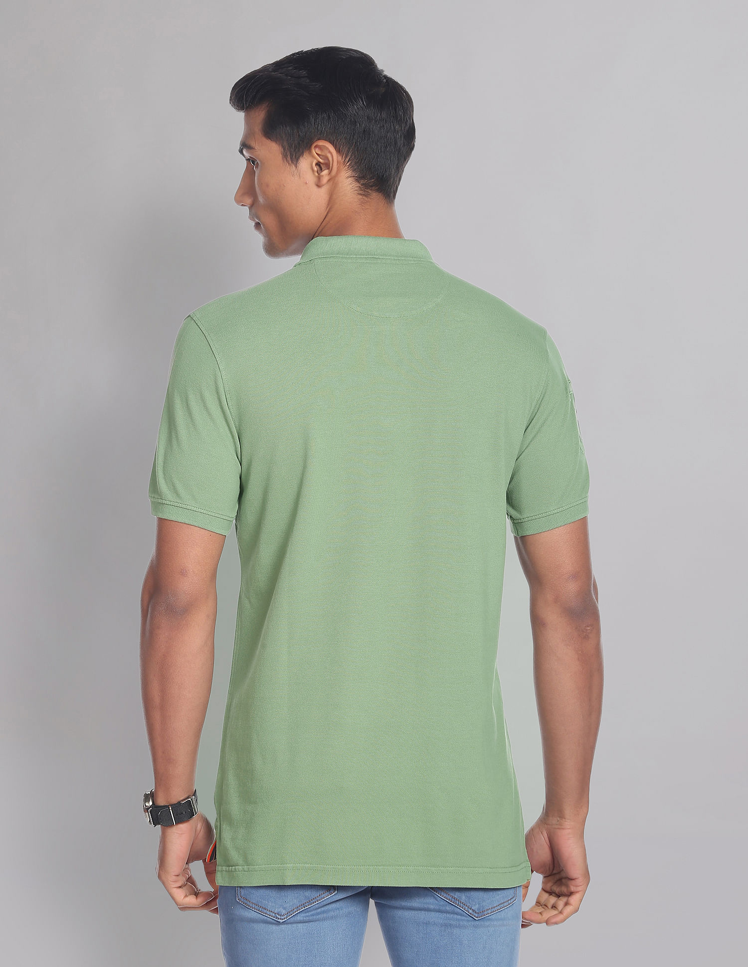 AD by Arvind Overdyed COOL-IT Profound Polo Shirt