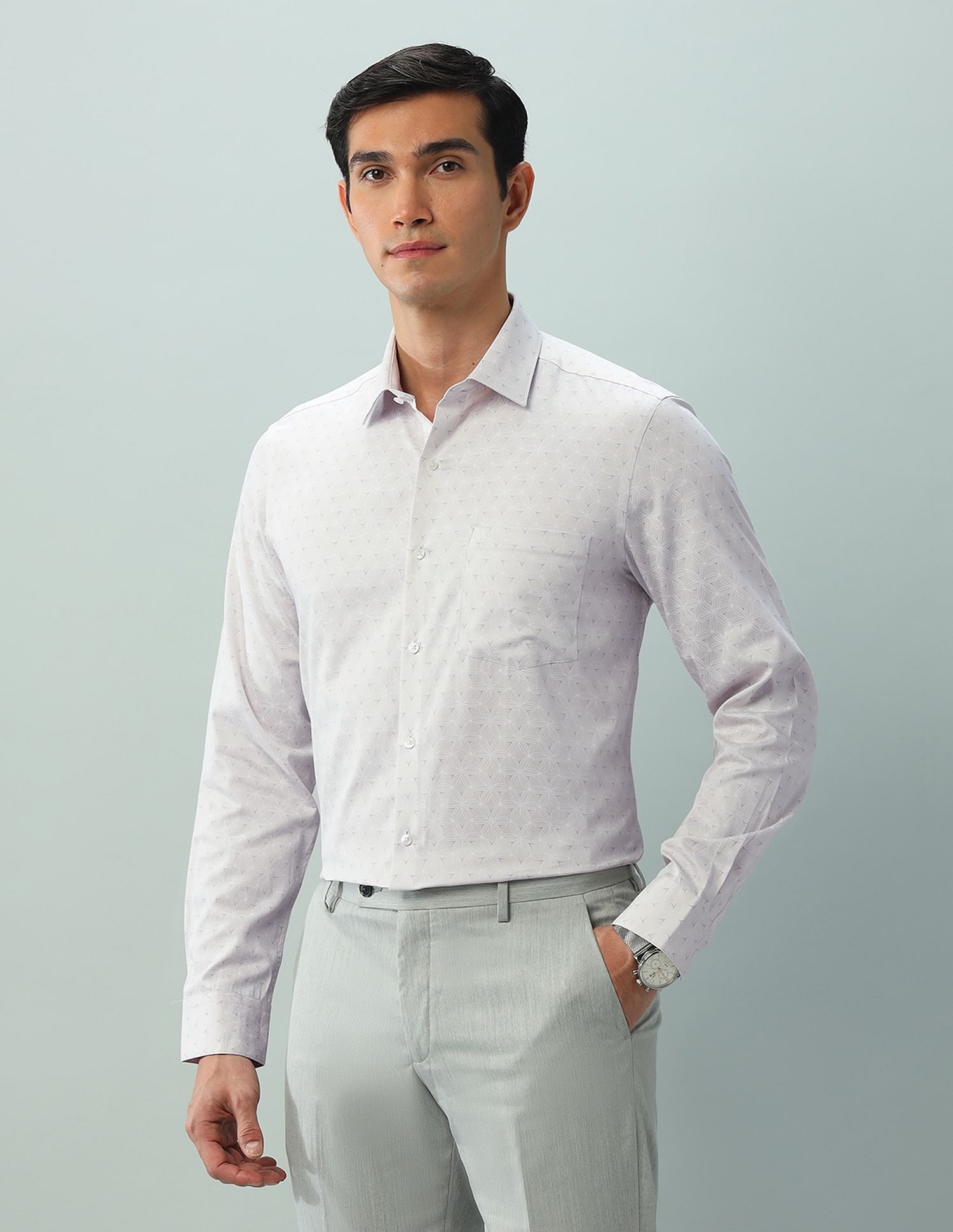 Arrow Regular Fit Twill Printed Shirt