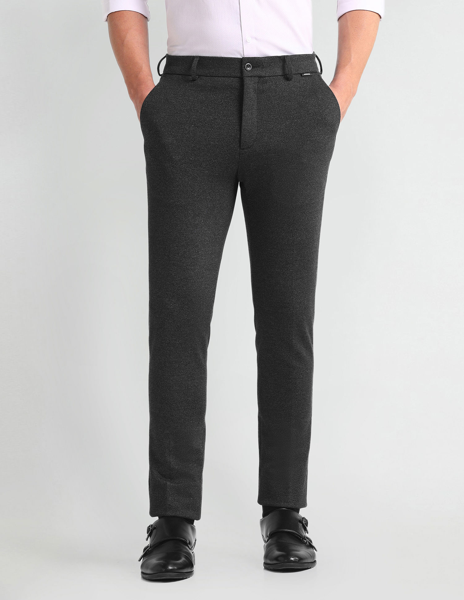 Arrow Newyork Smart Flex Heathered Trousers