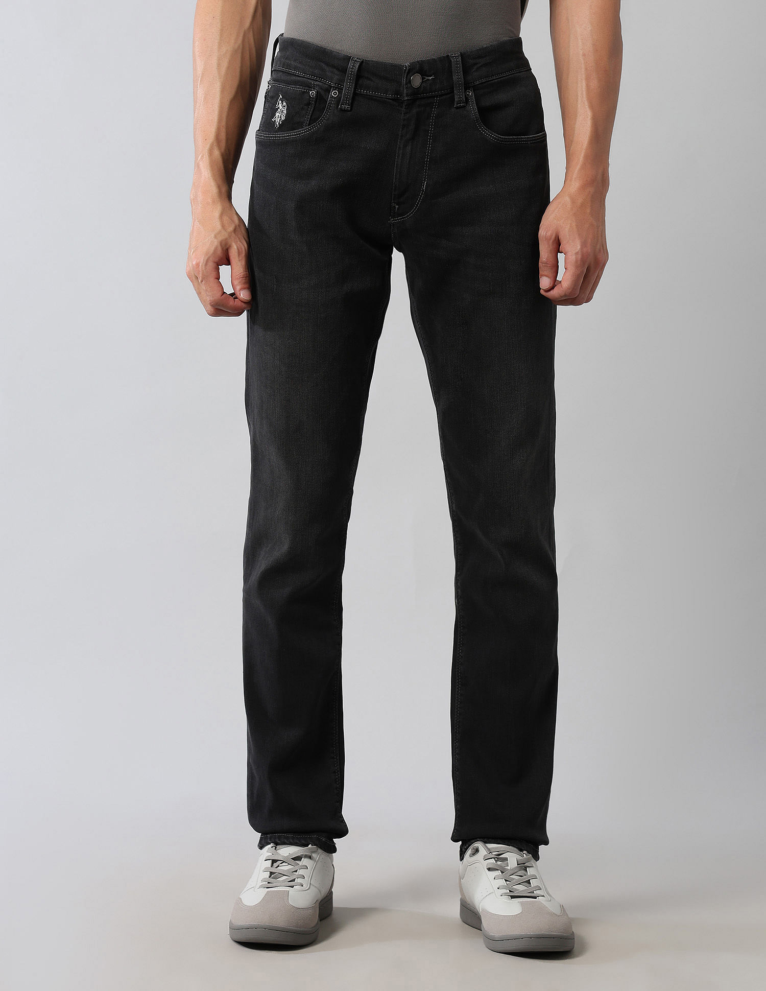 U.S. Polo Assn. Denim Co. Brandon Slim Tapered Fit Black Jeans