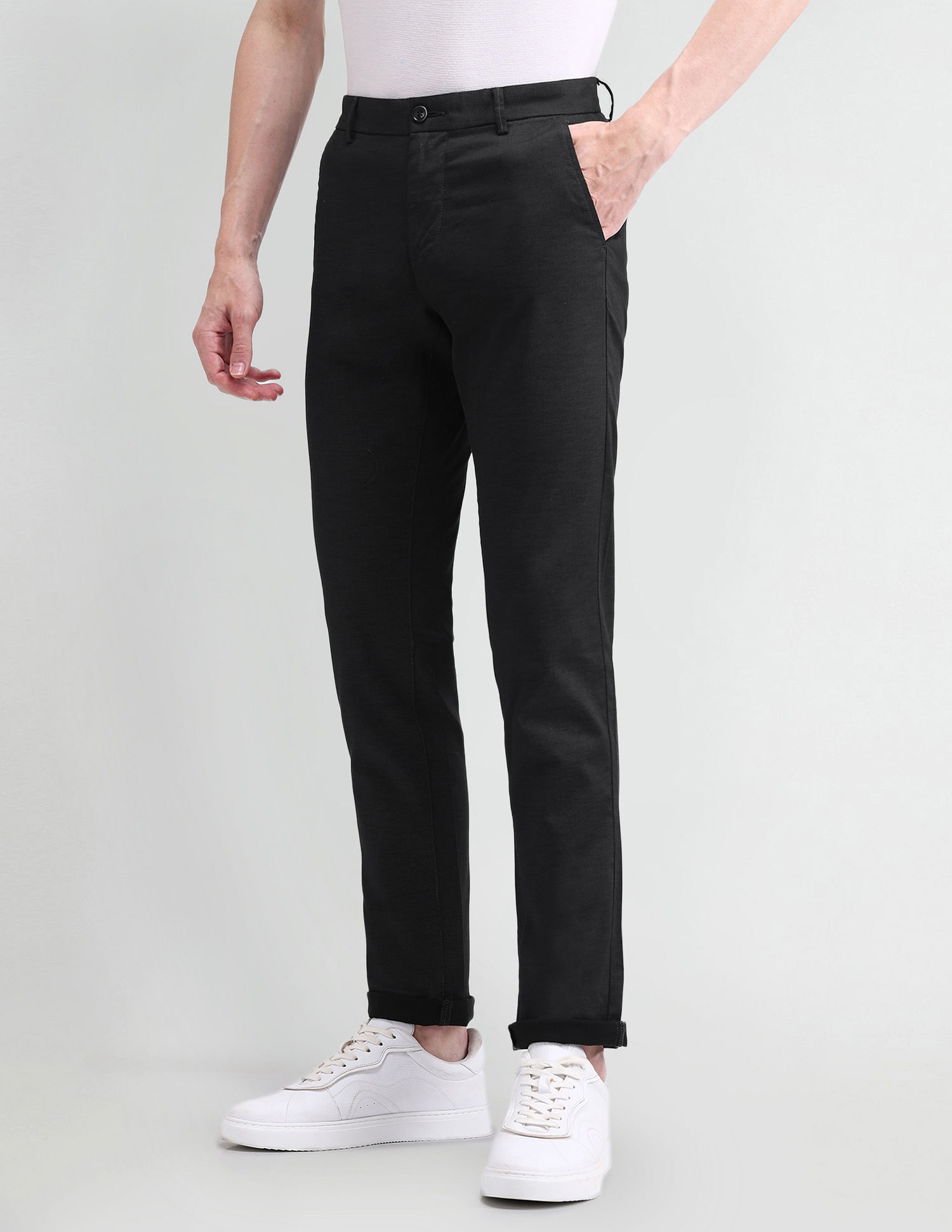 Arrow Sport Slim Fit Satin Trousers