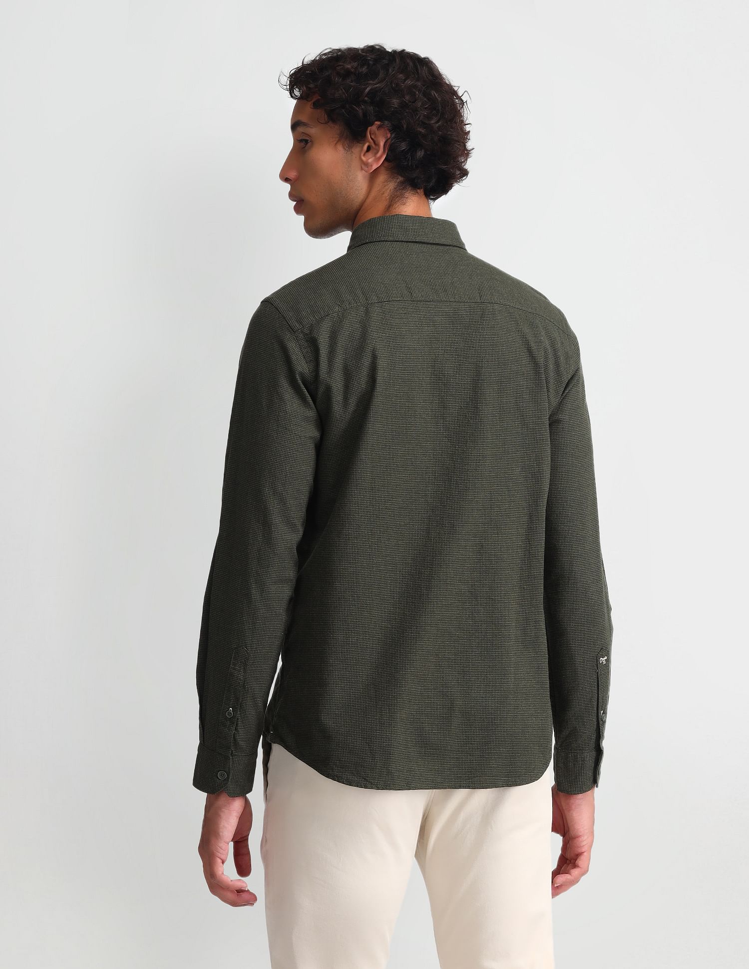 U.S. Polo Assn. Denim Co. Micro Checked Slim Fit Shirt