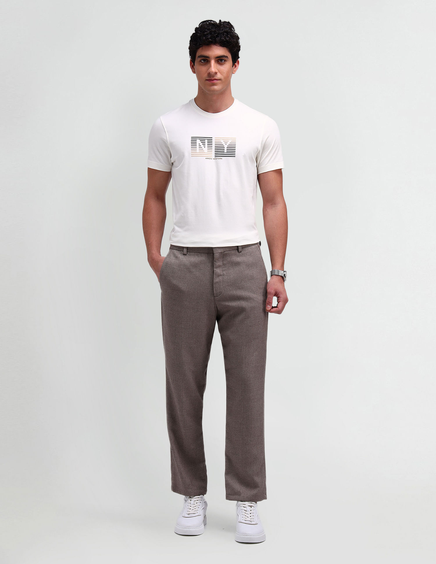 Arrow Newyork Graphic Printed Regular T-Shirt