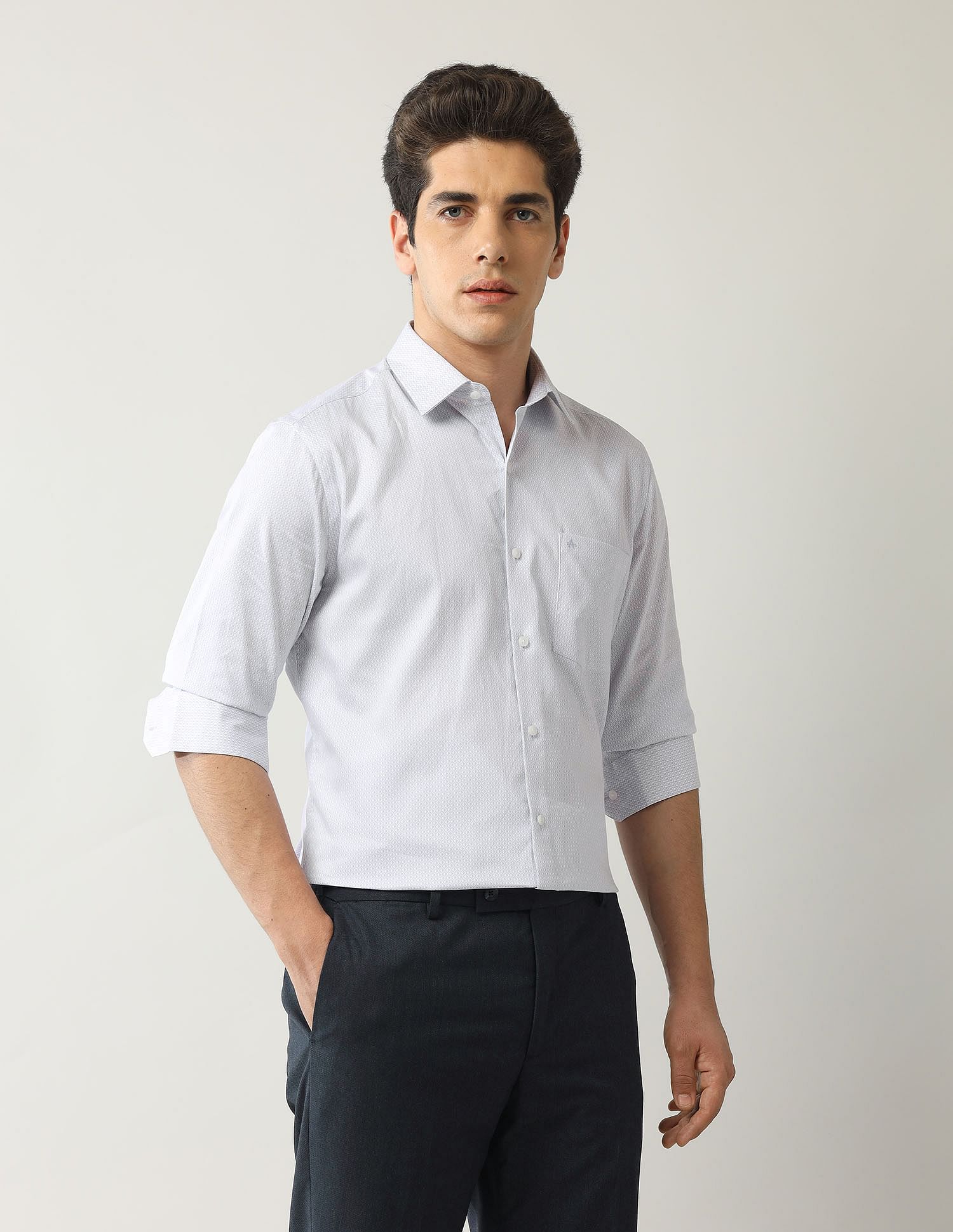 Arrow Geometric Printed Dobby Shirt