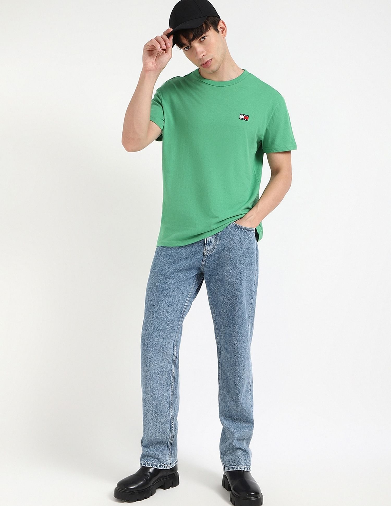 Tommy Hilfiger Logo Solid Regular-Fit Cotton T-Shirt