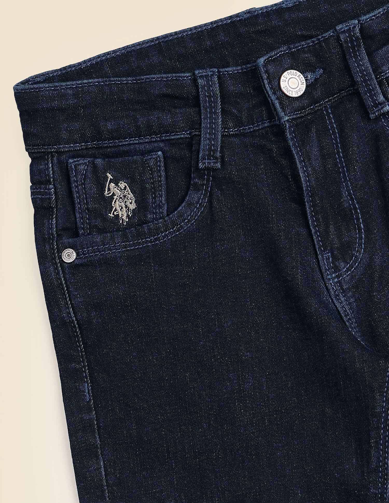 U.S. Polo Assn. Kids Boys Relaxed Fit Blue Jeans
