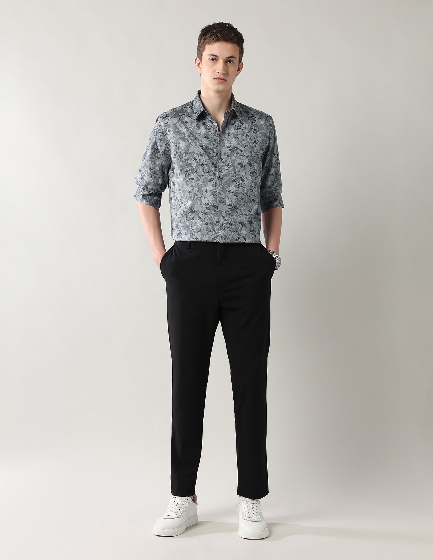 Arrow Newyork Manhattan Slim Fit Satin Shirt