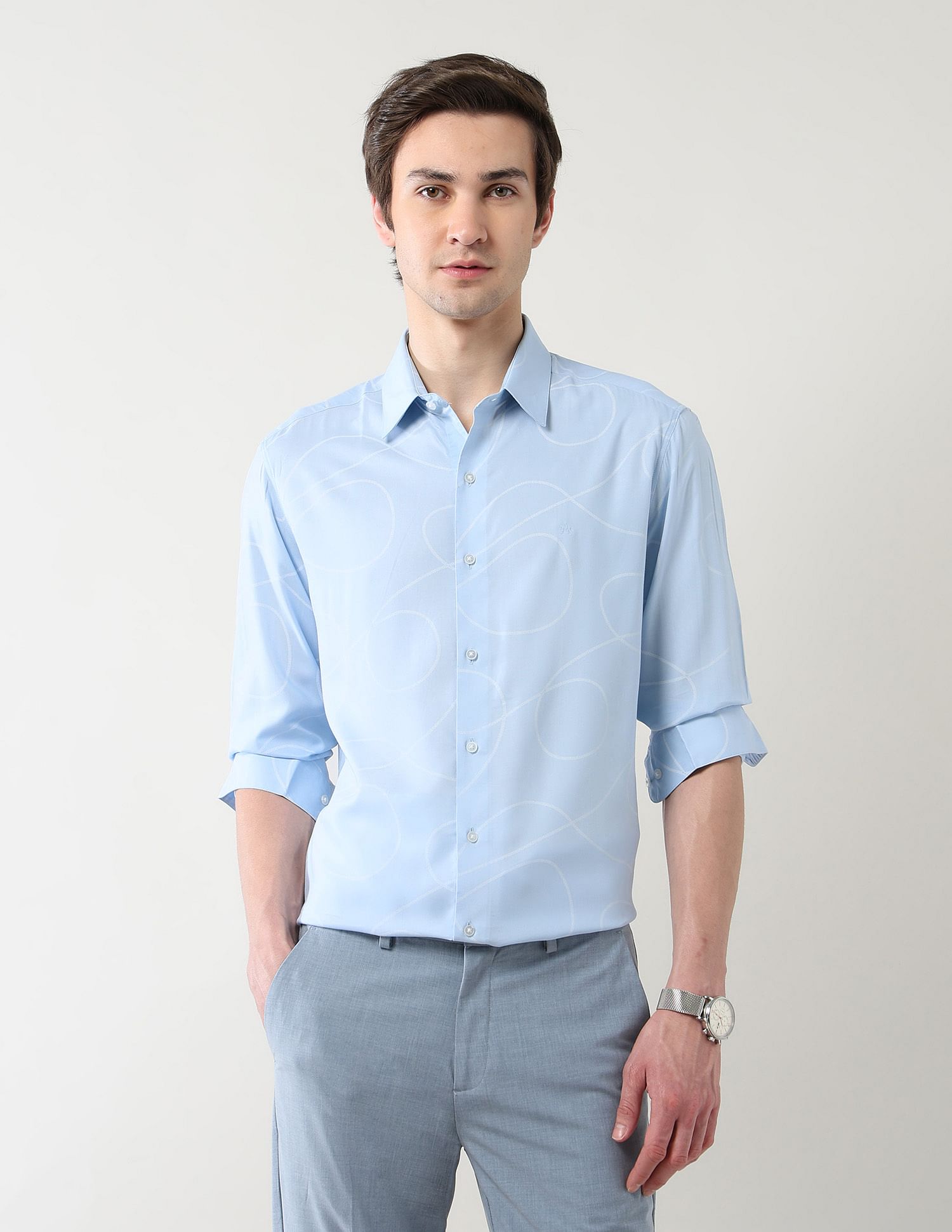 Arrow Newyork Abstract Manhattan Slim Fit Shirt