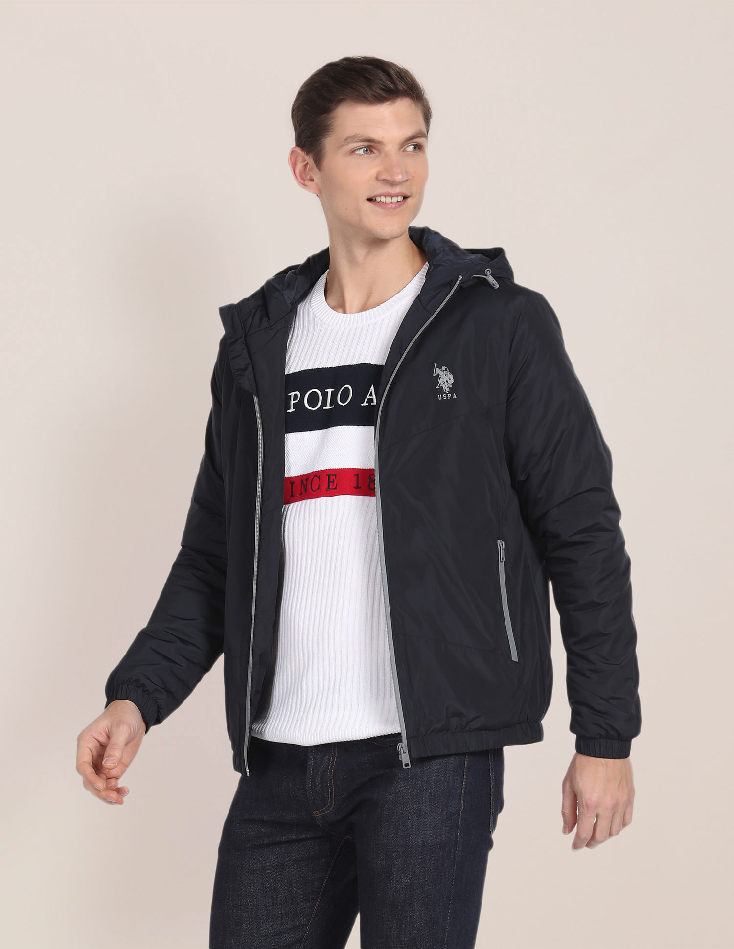Polo hooded jacket store