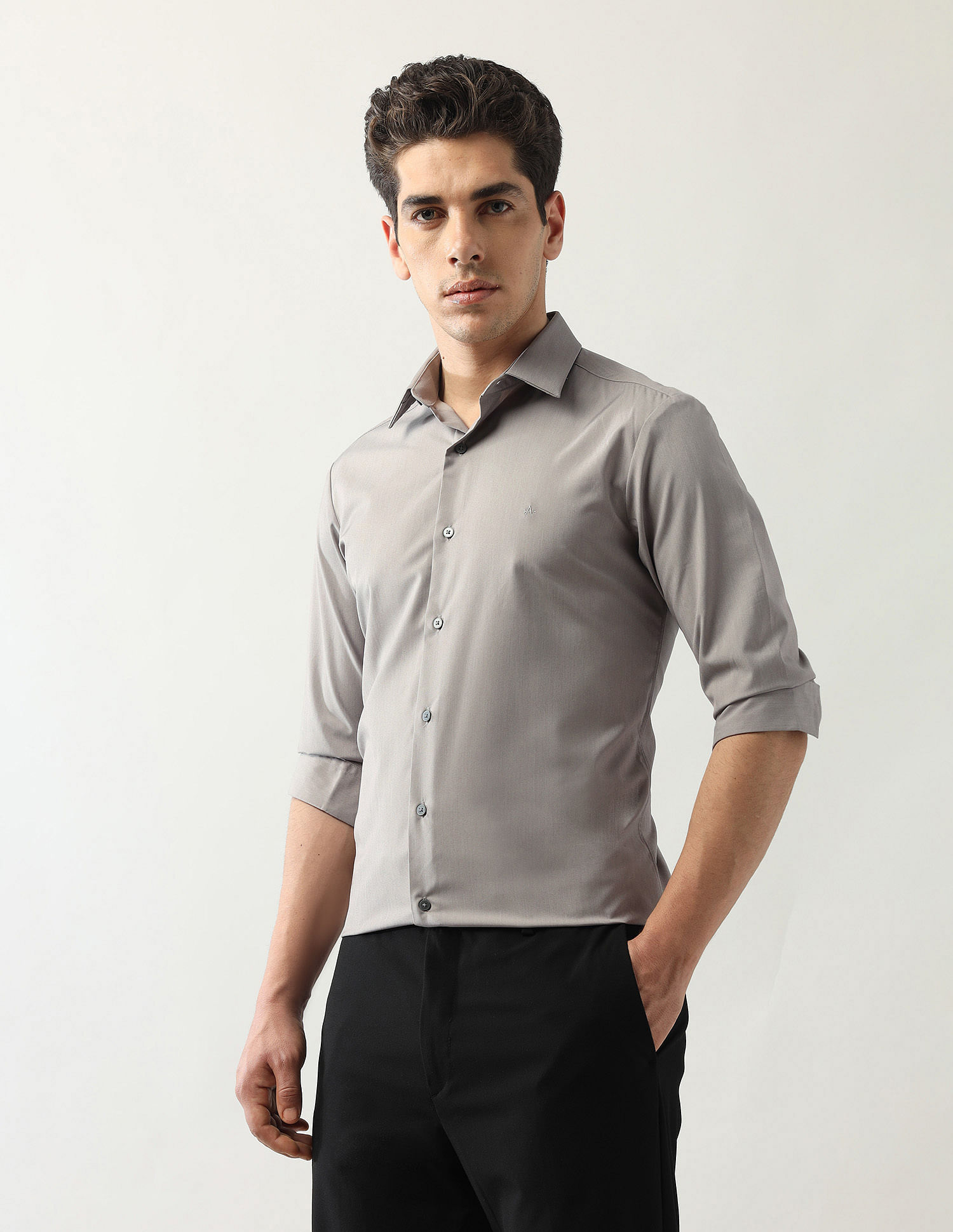 Arrow Newyork Twill Brooklyn Ultra Slim Fit Shirt