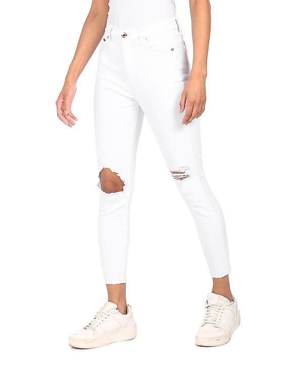 Sophie Ripped Tommy Hilfiger Jeans Mid Rise Tommy Slim Fit Jeans