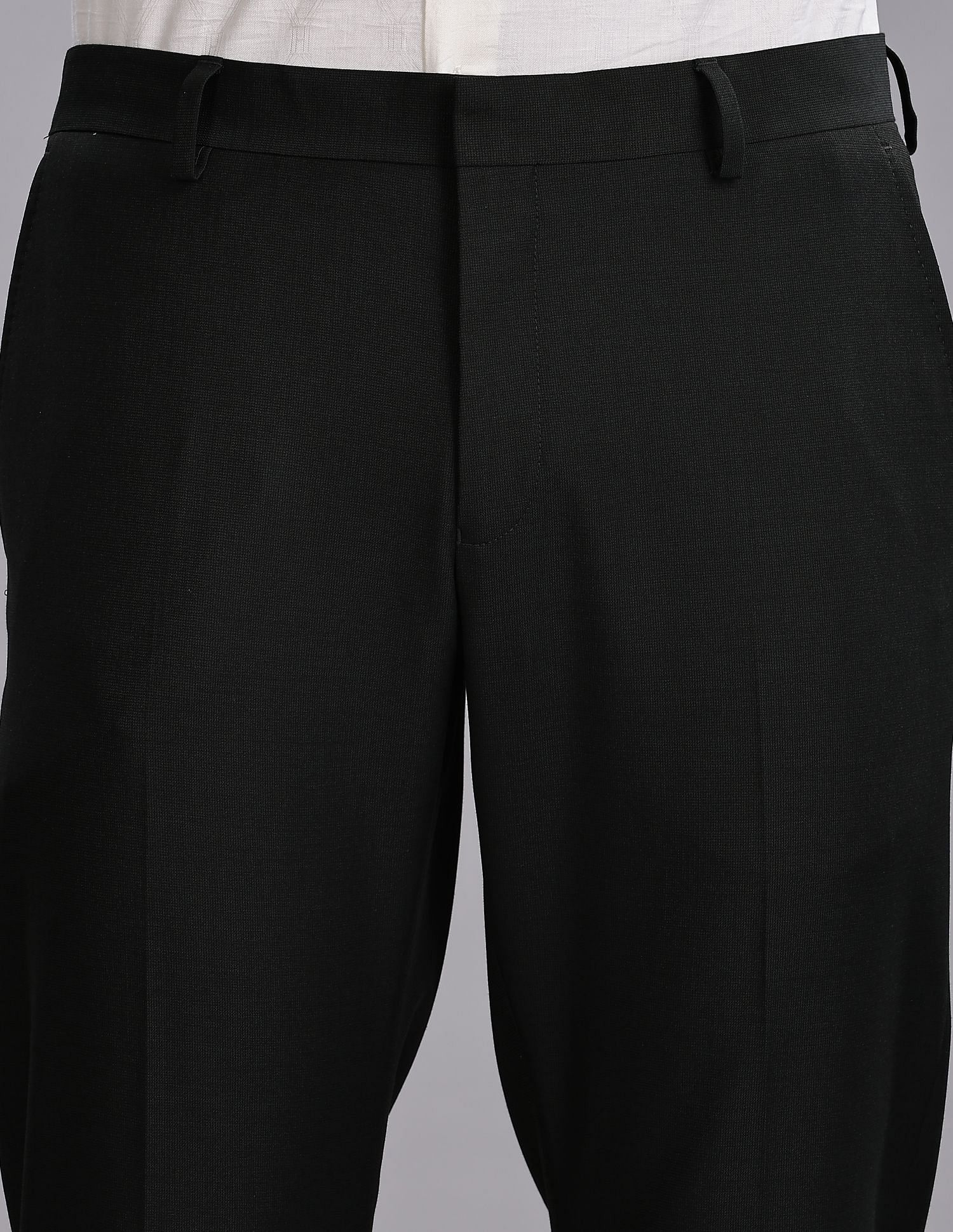 Tommy Hilfiger Regular-Fit Self-Design Mid Rise Trouser