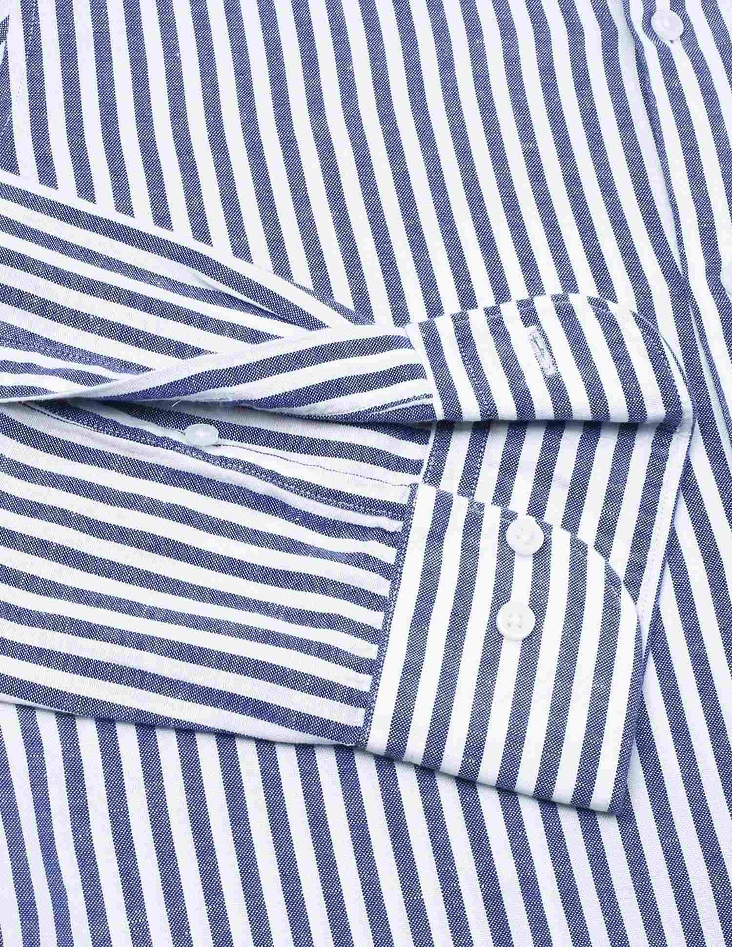 Buy Tommy Hilfiger Mens Blue Vertical Striped Shirt - NNNOW.com