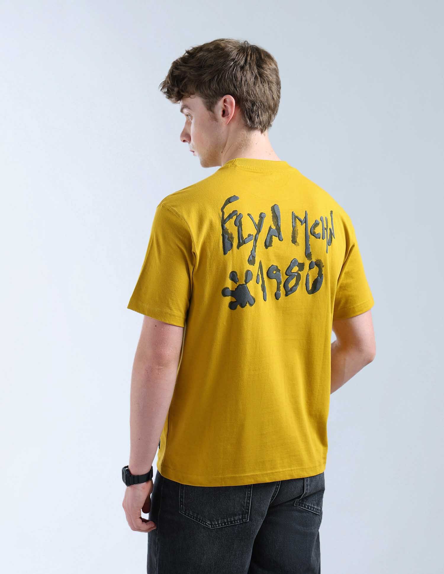 Flying Machine Typographic Printed Relaxed Fit T-Shirt