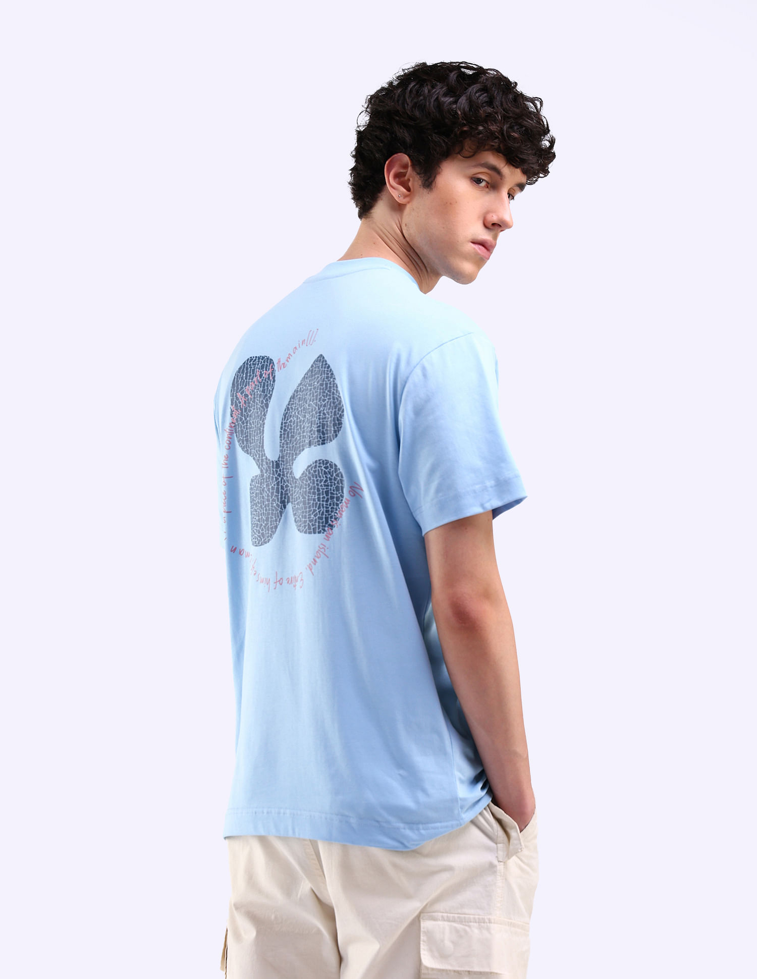 Flying Machine Graphic Print Cotton T-Shirt