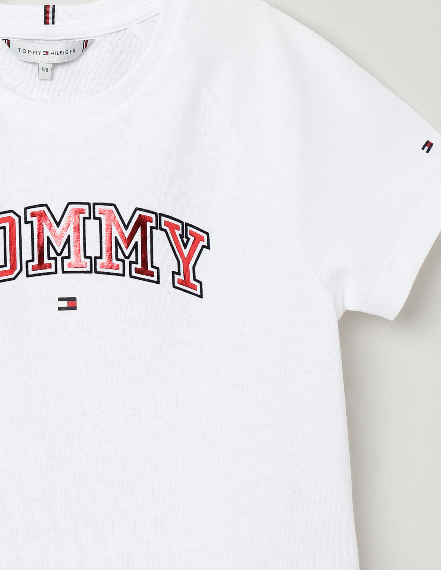 Tommy Hilfiger Kids Girls Transitional Varsity Foil T-Shirt